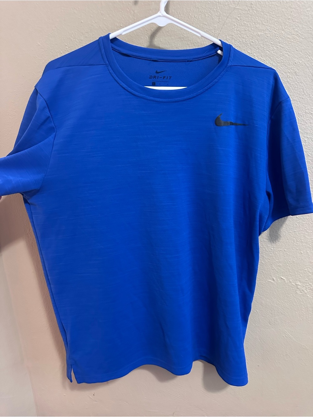 Nike Men's Short Sleeve Crew T-Shirt in Royal Blue with Black Swoosh